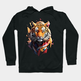 A Silhouette Design  Of A Tiger Hoodie